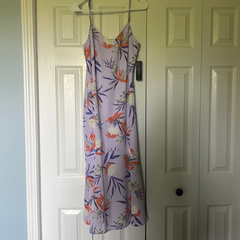 Lulu's Lavender Floral Midi Dress
